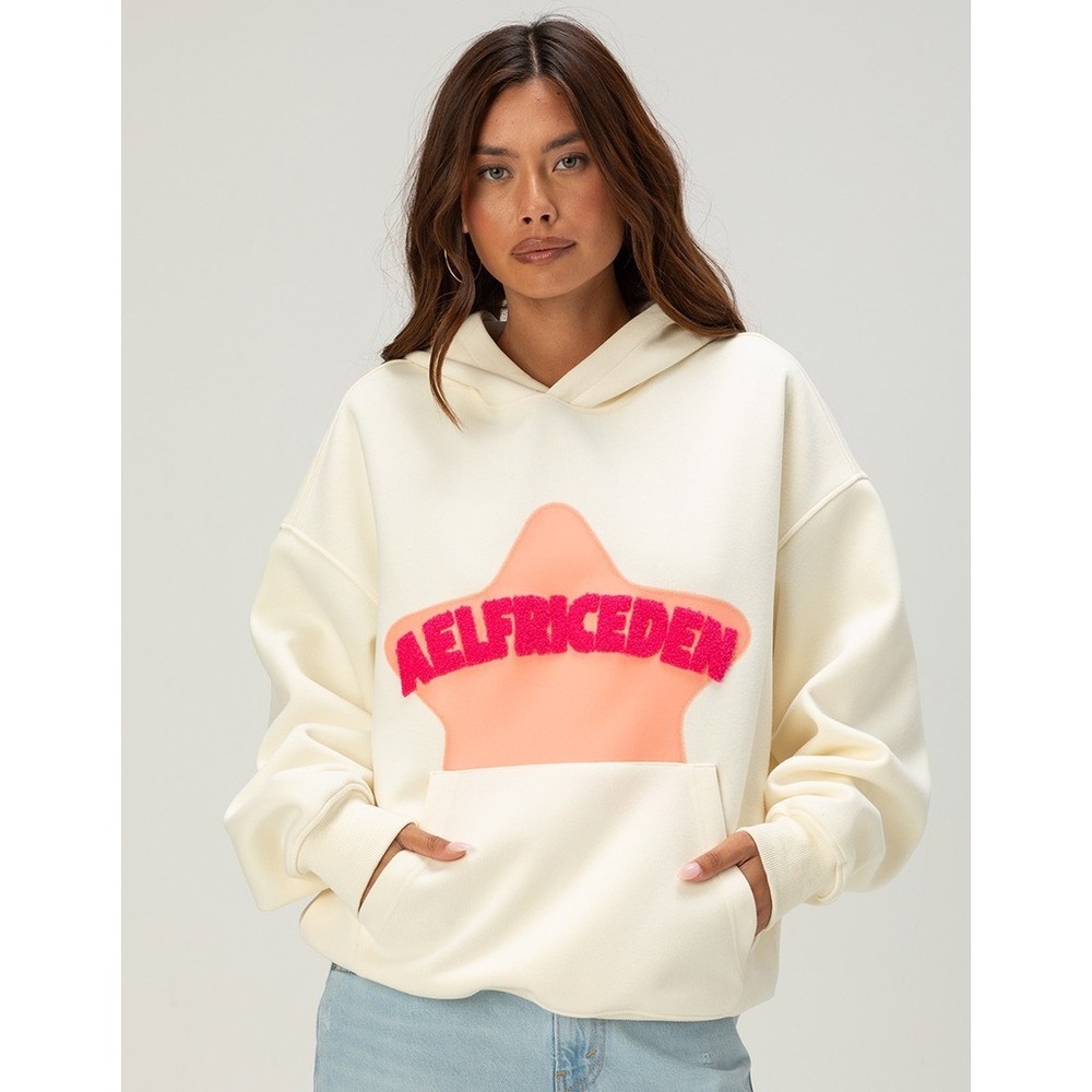 AELFRIC EDEN Embroidered Eden Star Womens Oversized Hoodie, MSRP $79